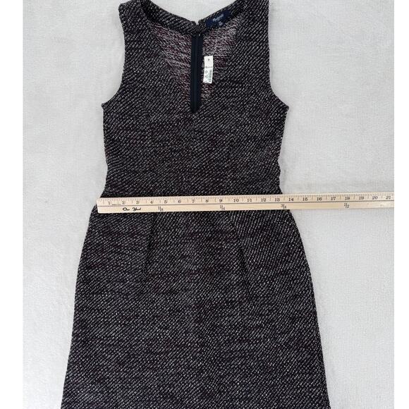 Madewell Black Twill Terrace Sleeveless Knit Woven Sheath Dress NWT XS - Picture 12 of 13